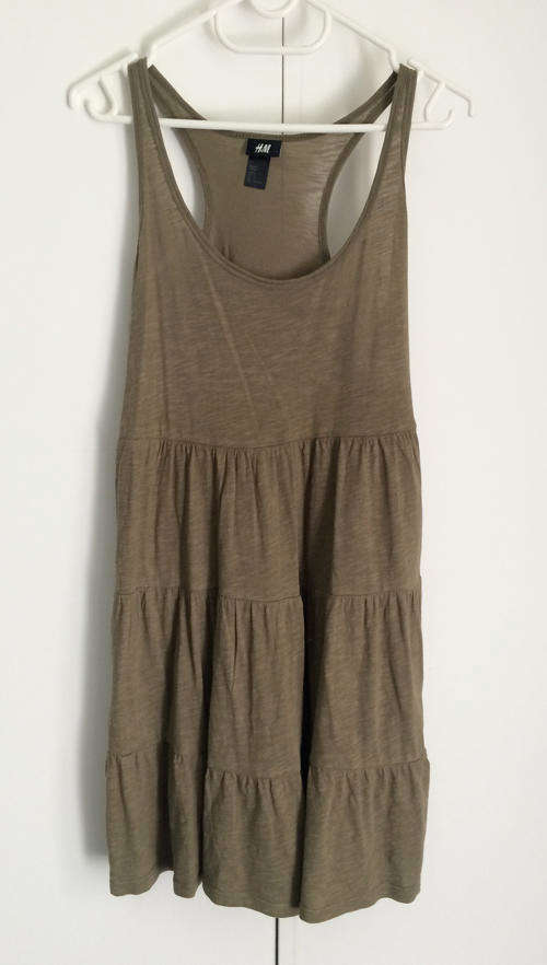 Khaki Green long top, H&M size L
