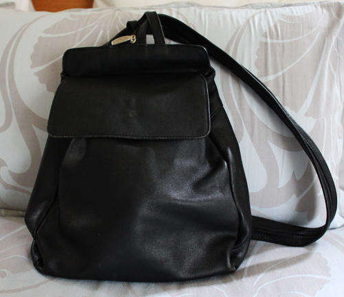 Genuine Black Leather Handbag