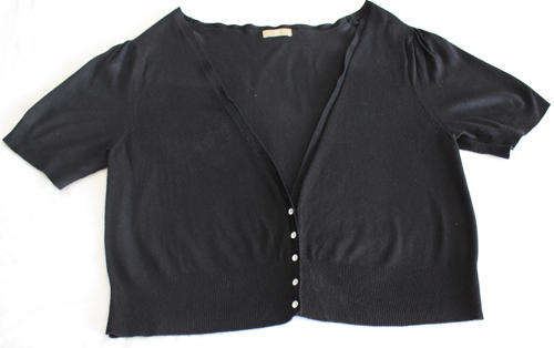 Black Cardigan with diamante buttons. UK Size 16