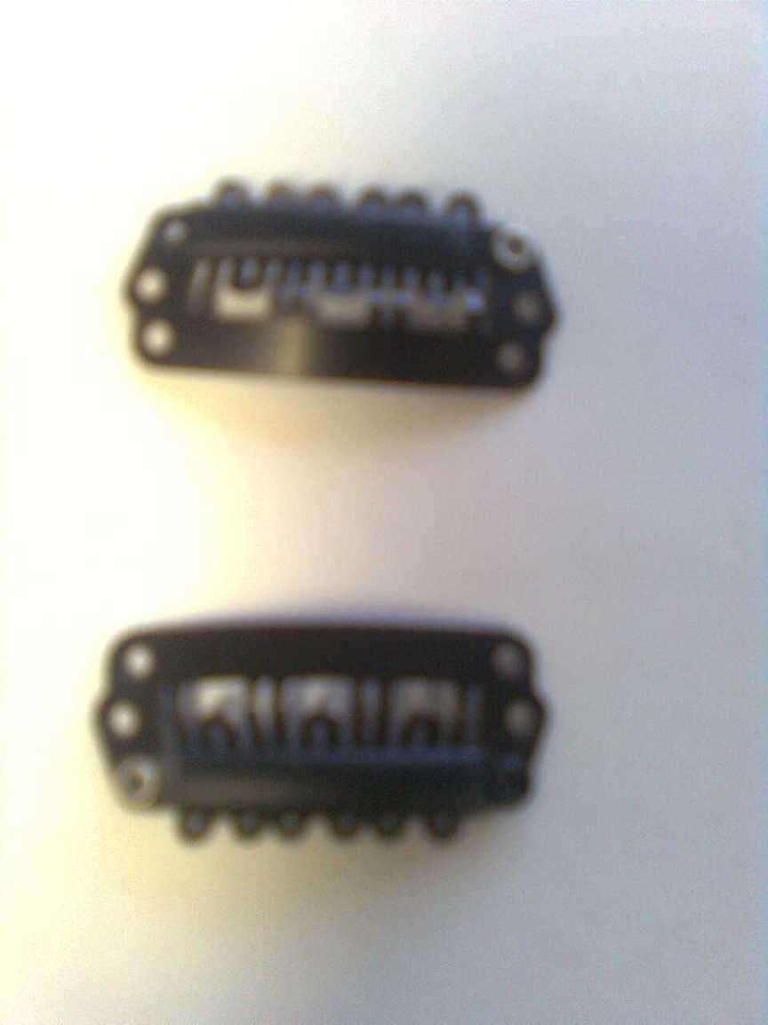 Black Hair extension clips