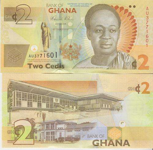 GHANA 2 Cedis 2010 P-NEW UNC