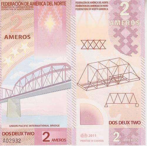 FEDERATION OF NORTH AMERICA 2 AMEROS 2011 POLYMER UNC