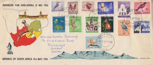 SOUTH AFRICA - FDC REPUBLIC DAY - DURBAN 31 MAY 1961