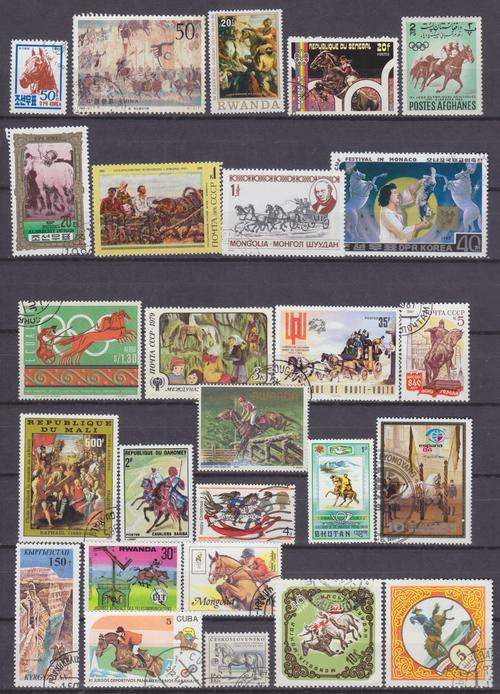 26 BEAUTIFUL THEMATIC STAMPS - HORSES - VARIOUS COUNTRIES