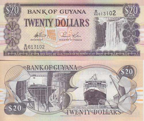 GUYANA 20 DOLLARS 2008  P.30 UNC