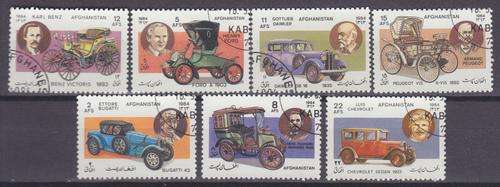 7 BEAUTIFUL THEMATIC STAMPS - VINTAGE CARS - AFGHANISTAN