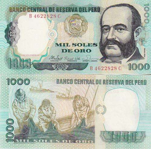 PERU - 1,000 SOLES de ORO 1981 -  P 122 UNC