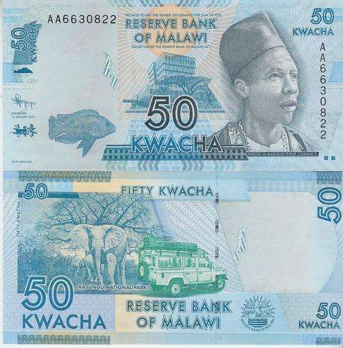 MALAWI 50 KWACHA 2012 P NEW UNC