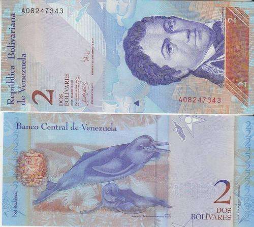 VENEZUELA 2 BOLIVARES 2007 P 88 UNC