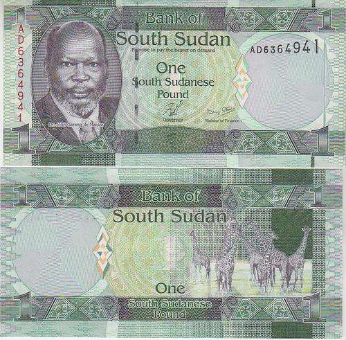 SOUTH SUDAN 1 POUND 2001 P 5 UNC