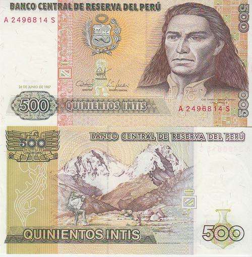 PERU 500 INTIS 1987 P 134 UNC