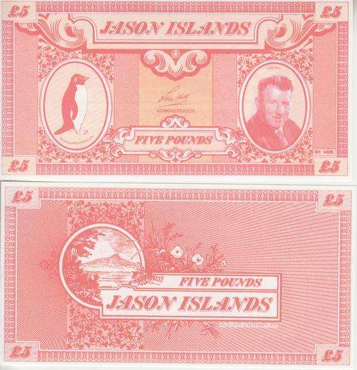 JASON ISLANDS 5 POUNDS 1979 UNC