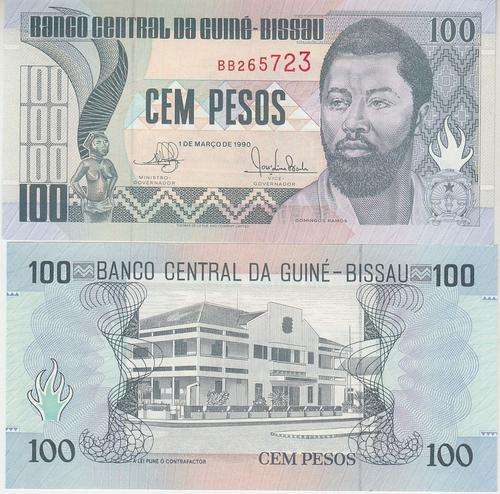 GUINEA BISSAU 100 PESOS 1990 P 11 UNC