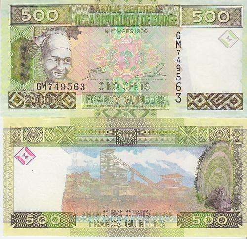 GUINEA 500 FRANCS 2006 P 39 UNC
