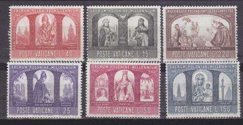 6 BEAUTIFUL STAMPS - VATICAN - MNH