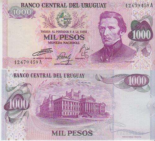 URUGUAY 1000 PESOS  P52a  1974  UNC