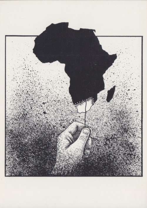 ANTI-APARTHEID IN SOUTH AFRICA POSTCARD - BELGIUM POSTCARD
