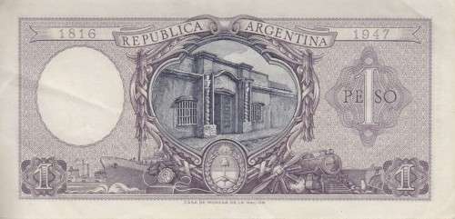 ARGENTINA 1 PESO ND 1952-55  P260b XF