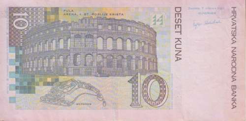 CROATIA 10 KUNA 2001 P38 UNC
