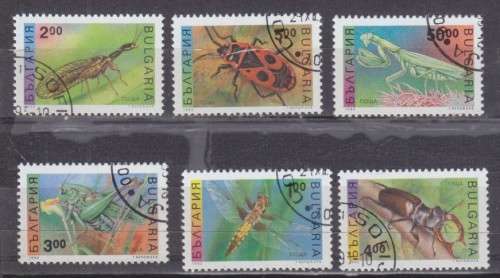 6 BEAUTIFUL THEMATIC STAMPS - INSECTS - BULGARIA