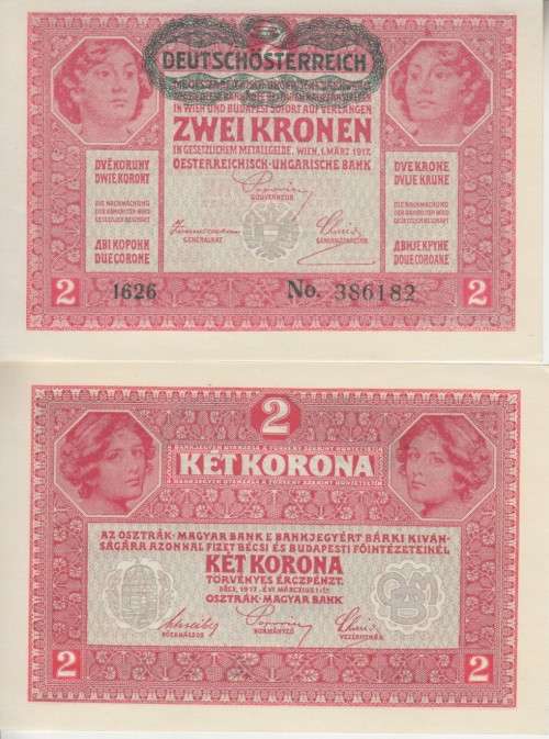 AUSTRIA 2 KRONE P50 1919  UNC