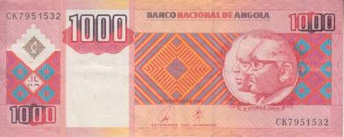 ANGOLA 1000 KWANZAS 2003 P 150 VF