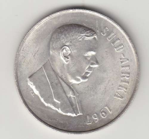 1967E ONE RAND (R1) COIN SILVER H.F.VERWOERD - EF