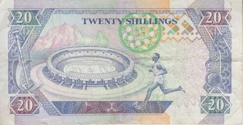 KENYA 20 SHILLINGS 1993 P31 VF