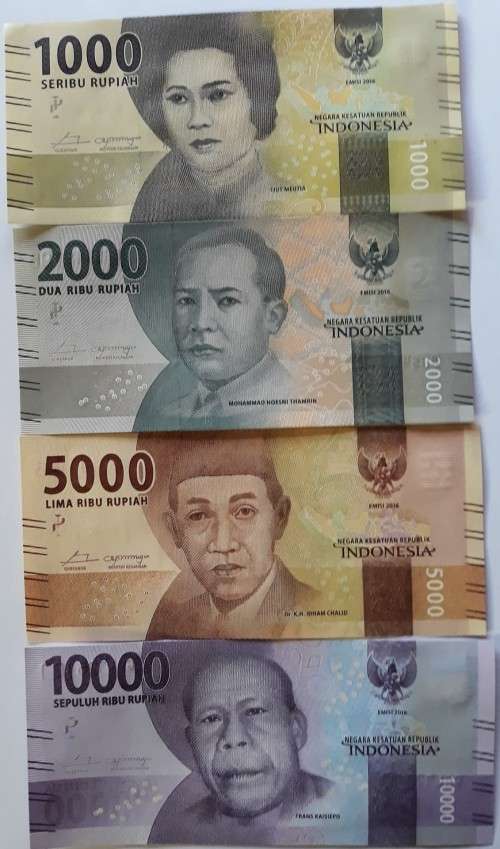 INDONESIA SET 4 PCS 1000 2000 5000 10000 RUPIAH 2016 / 2017 P NEW DESIGN UNC
