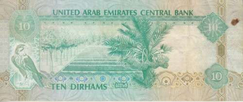 UNITED ARAB EMIRATES 10 DIRHAM 1993 P13 VF