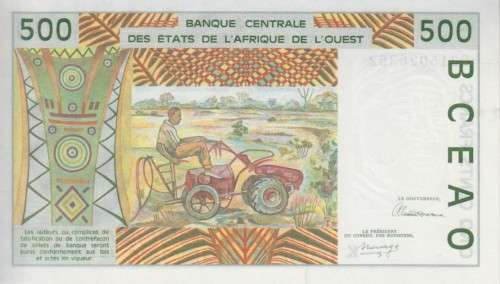 WEST AFRICAN STATES - SENEGAL - 500 FRANCS 1992 SIGN23 P710K UNC
