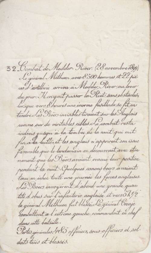 BOER WAR CHROMO - BATTLE OF MODDERRIVER 28 NOVEMBER 1899 - UNIVERSAL CHOCOLATES