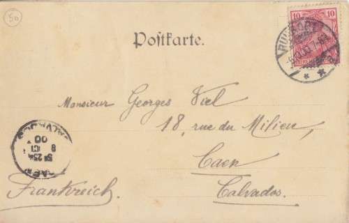 BOER WAR GERMAN POSTCARD - FOR FREEDOM AND RIGHT- DE LA REY AND HIS WOUNDED SON ADRIAAN  - USED 1900