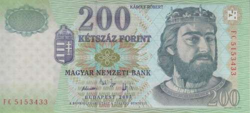 Hungary 200 FORINT 2005 P 187e UNC