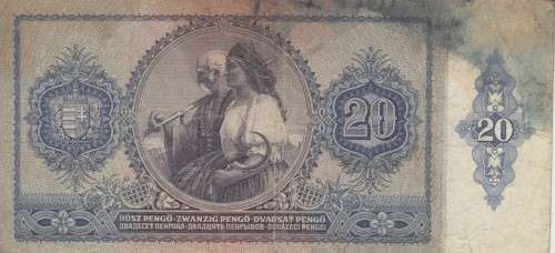 HUNGARY 20 PENGO 1941 P109 VG