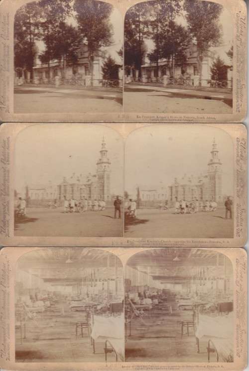 BOER WAR - 74 STEREOSCOPIC PHOTOS IN ORIGINAL BOX - TITLED: FOR EMPIRE, QUEEN & FLAG 1900. HISTORIC!