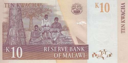 MALAWI 10 KWACHA 2004 P 43 UNC