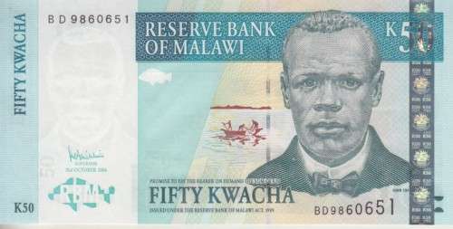 MALAWI 50 KWACHA 2006 P53 UNC