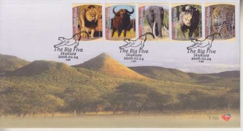 SOUTH AFRICA FDC 7.103 2006 - THE BIG FIVE - SKUKUZA (ONLY 6000 ISSUED)