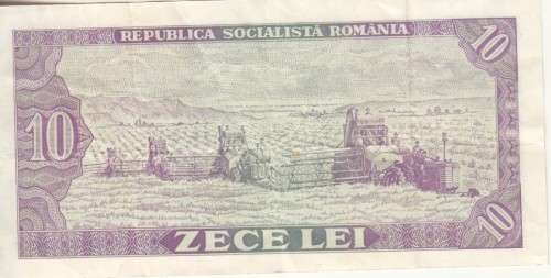 ROMANIA 10 LEI 1966 P94 VF