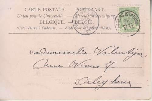 BOER WAR BELGIUM POSTCARD - TRANSVAAL SERIES NEW PALACE OF JUSTICE, PRETORIA  - USED 1902