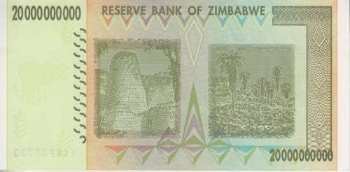 ZIMBABWE 20 BILLION DOLLARS - 2008 - P86 UNC