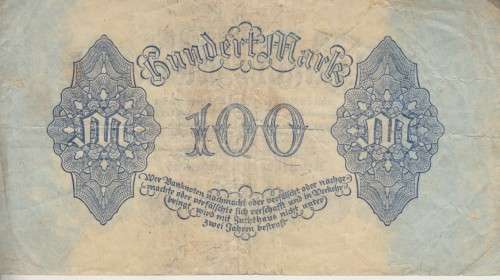 GERMANY 100 MARK REICHSBANKNOTE 1922 P75 VF