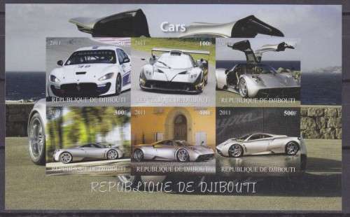MINISHEET - MODERN CARS SERIES - DJIBOUTI 2011 (IMPERF)