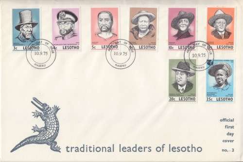 LESOTHO FDC 1975 - TRADITIONAL LEADERS OF LESOTHO