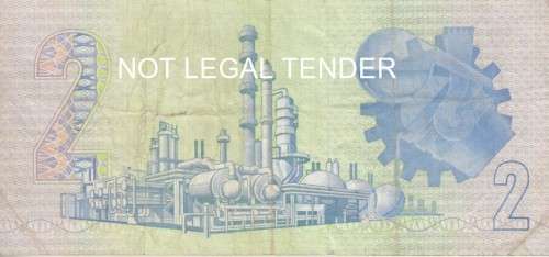 SOUTH AFRICA TWO RAND - GPCDE KOCK - GS - 3 RD ISSUE 1983-89 - VF