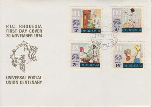 RHODESIA FDC 1974 - UNIVERSAL POSTAL UNION (UPU)