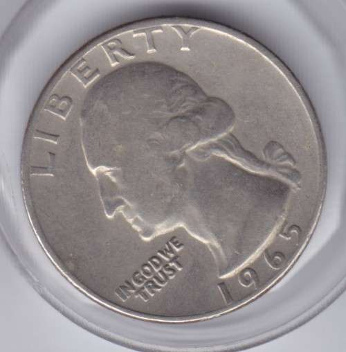 USA QUARTER DOLLAR 1965