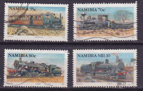 NAMIBIA - STEAM ENGINES - TRAINS - SACC 116-119 USED