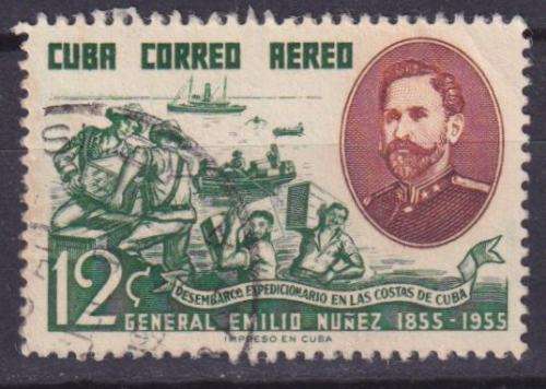 CUBA STAMPS - 1955 Airmail - The 100th anniversary of The Birth of General Nunez